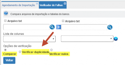 Verificador de Falhas